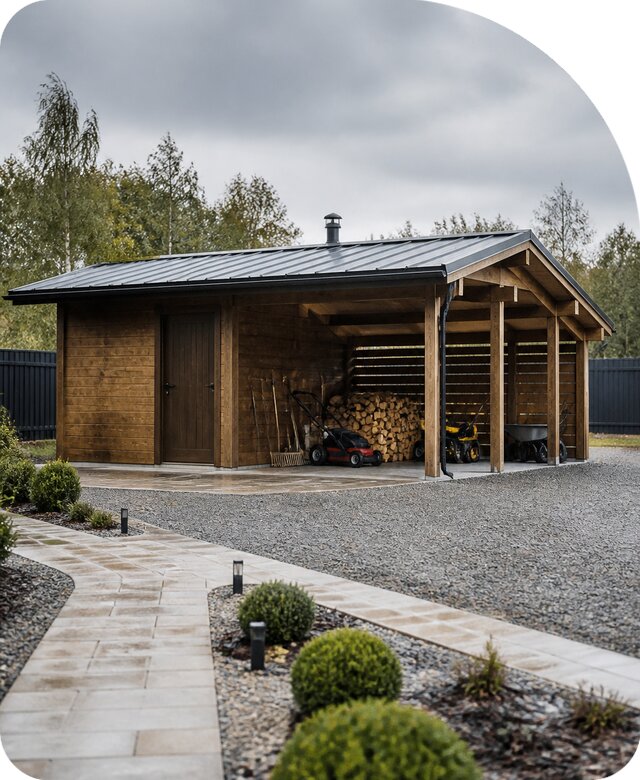 Хозблок с навесом в Саянске по цене от 188219 р. | РадиДОМА-Сск